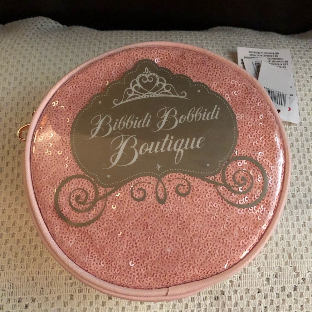 NEWDisney Bibbidi Bobbidi Boutique Cinderella Carriage Pink Rose Gold Crossbody